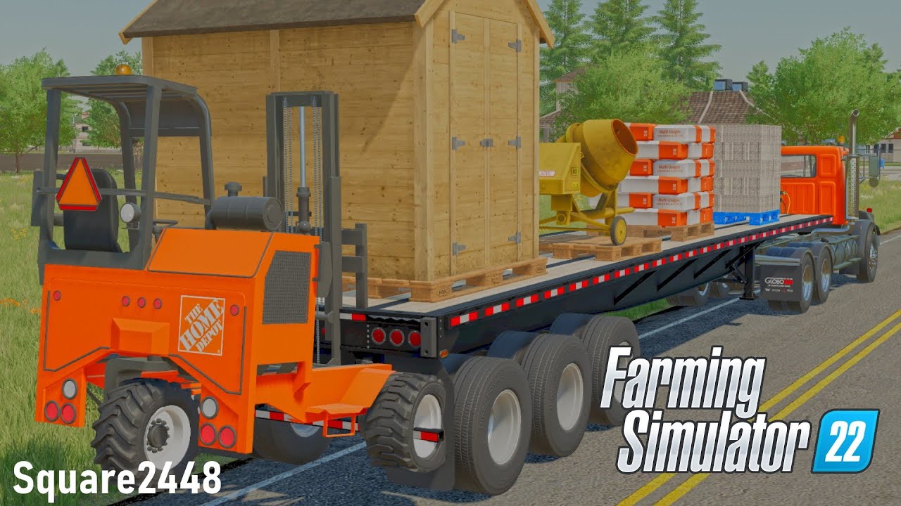 БОЛЬШАЯ доставка из Home Depot! (Сарай и бетономешалка) | FS22