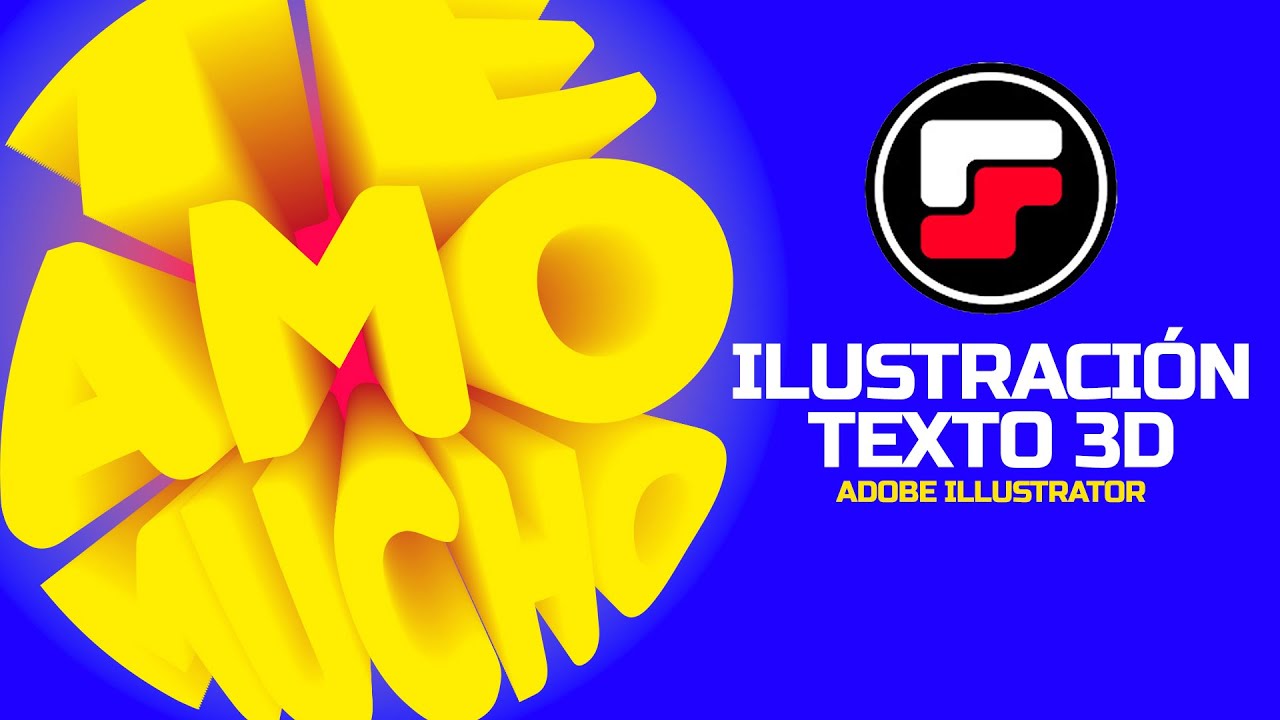 Como hacer una ilustraci&oacute;n con texto 3D en Adobe Illustrator