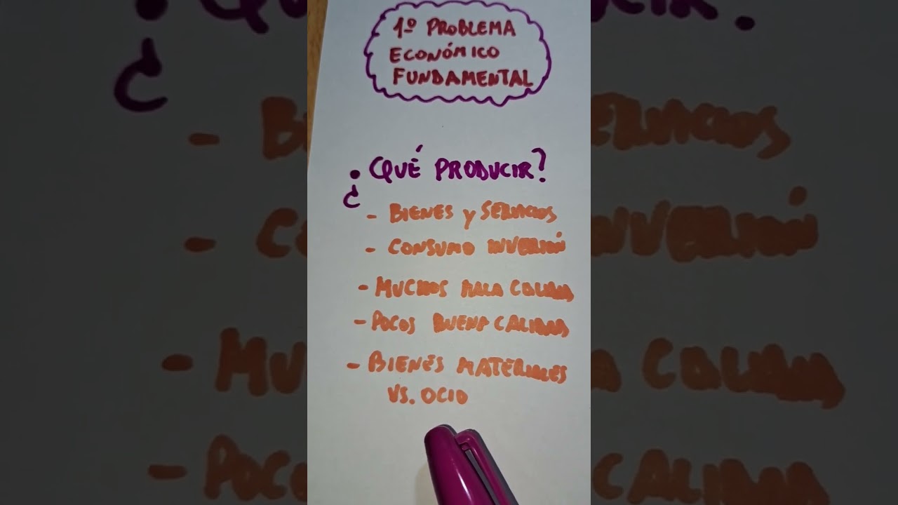 3 problemas Econ&oacute;micos Qu&eacute; C&oacute;mo y Para Qui&eacute;n  producir?