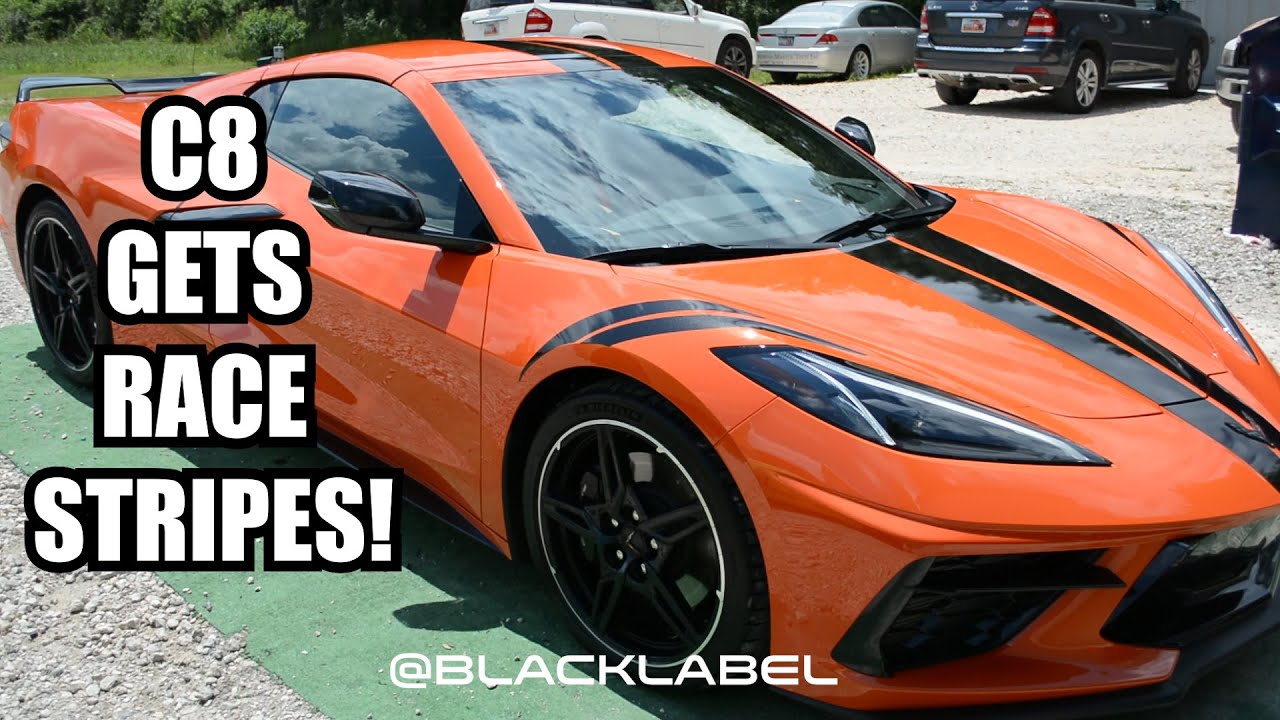 Installing Race Stripes On A C8 Corvette!