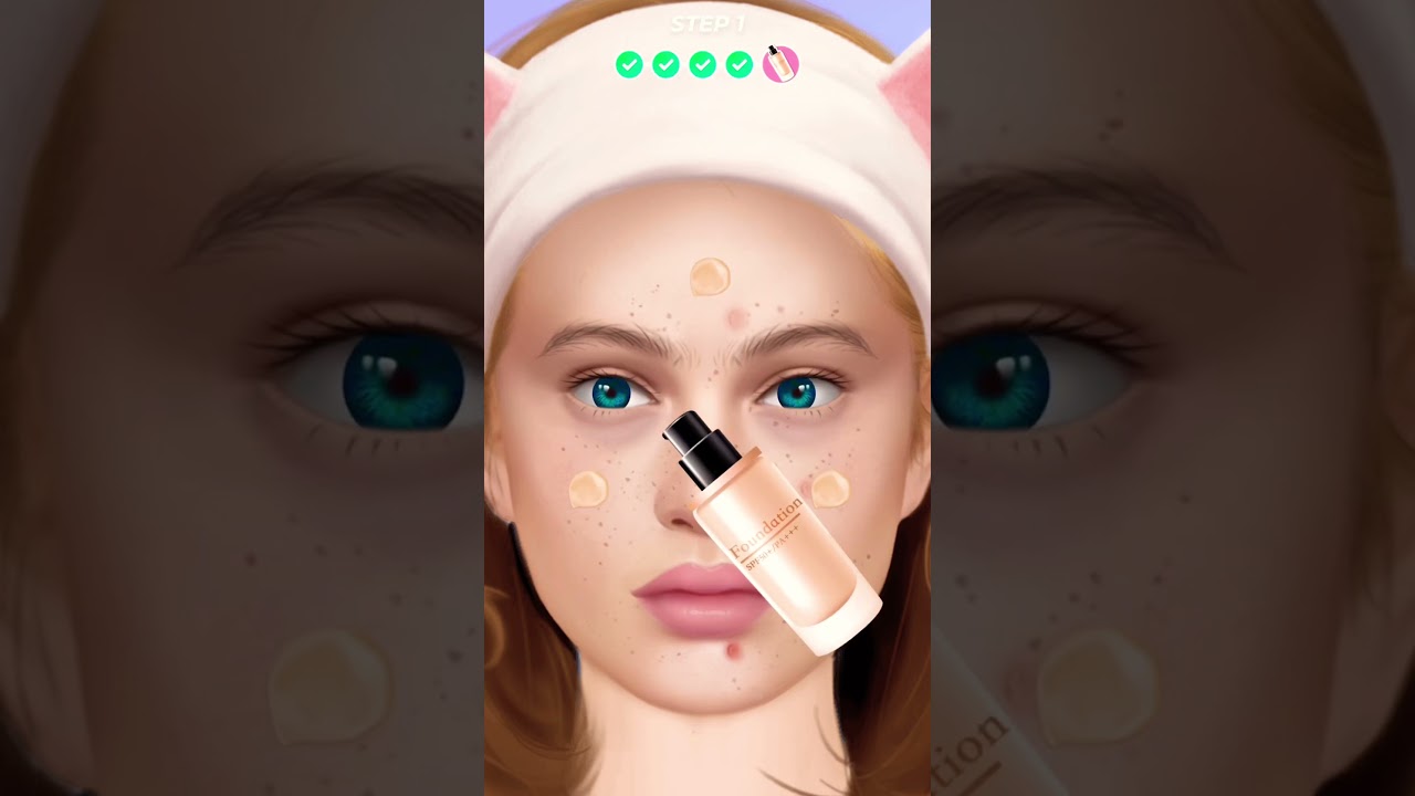 Makeover Studio: Makeup Games | Foundation Tutorial 😻| Available on Android & iPhone #shorts