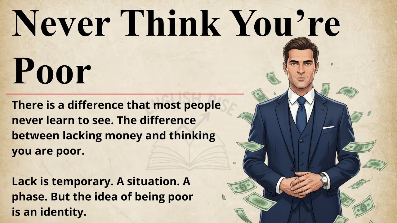 Never Think You’re Poor || Improve Your English Fluency