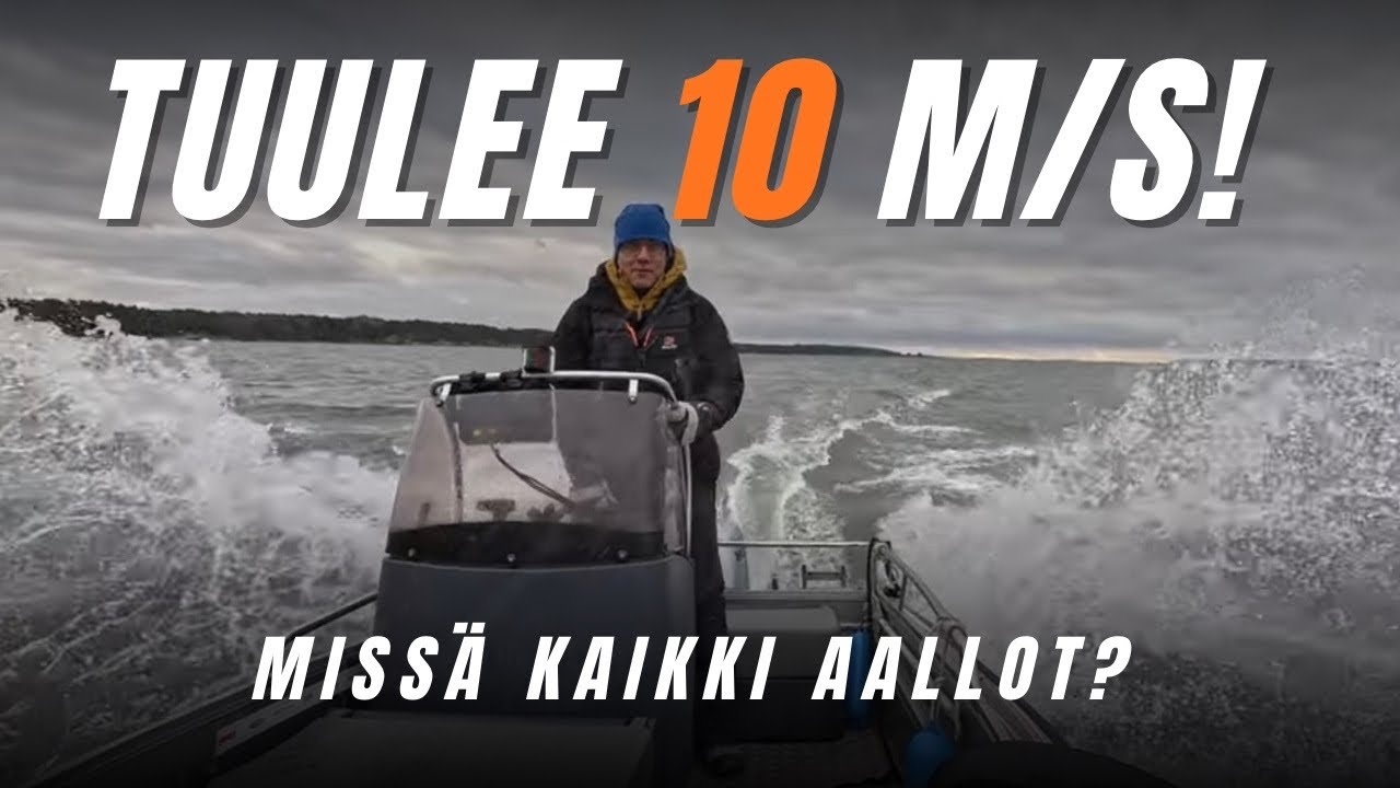 Fasterilla 10 m/s lounaistuulessa I Mutta missä aallot? I Merellä on mukavaa, oli aaltoja tai ei!