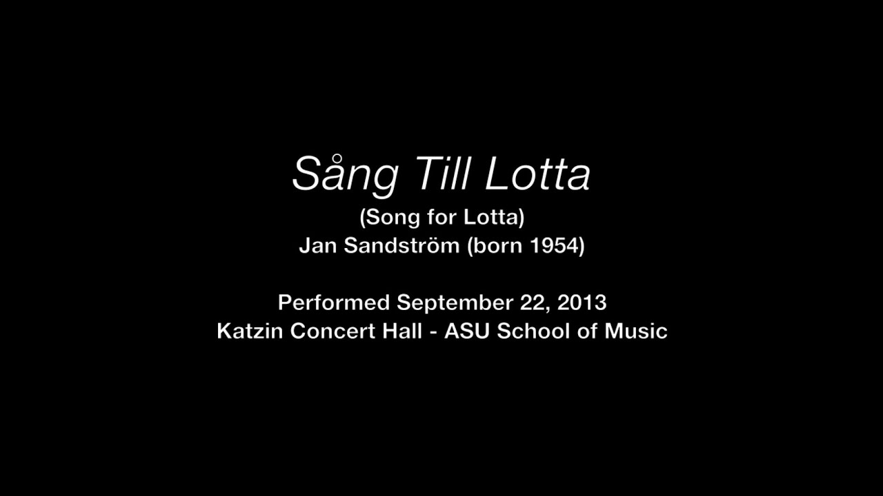 Song for Lotta - Jan Sandstr&ouml;m - Douglas Yeo (Bass Trombone)