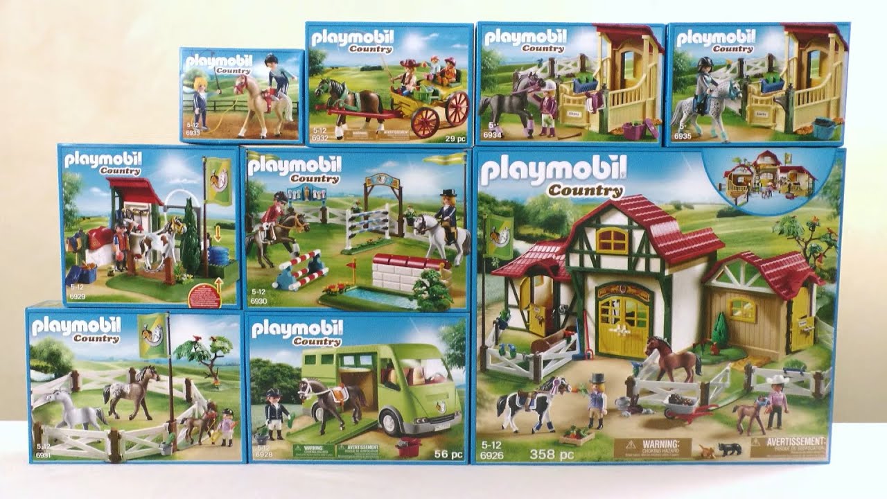 Unboxing Playmobil : Le club d'équitation (2017) – 6926, 6928, 6929, 6930, 6931, 6932... 6935