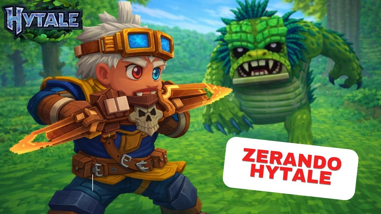 Jogando Hytale até Zerar.