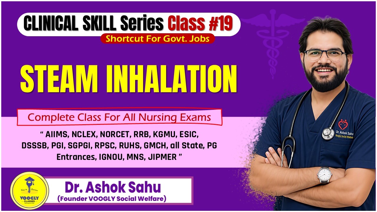 Steam Inhalation 🌫️ Full Procedure + Skill Test IBQs | Ep 124 | NCLEX | NORCET | Voogly by Sahu Sir