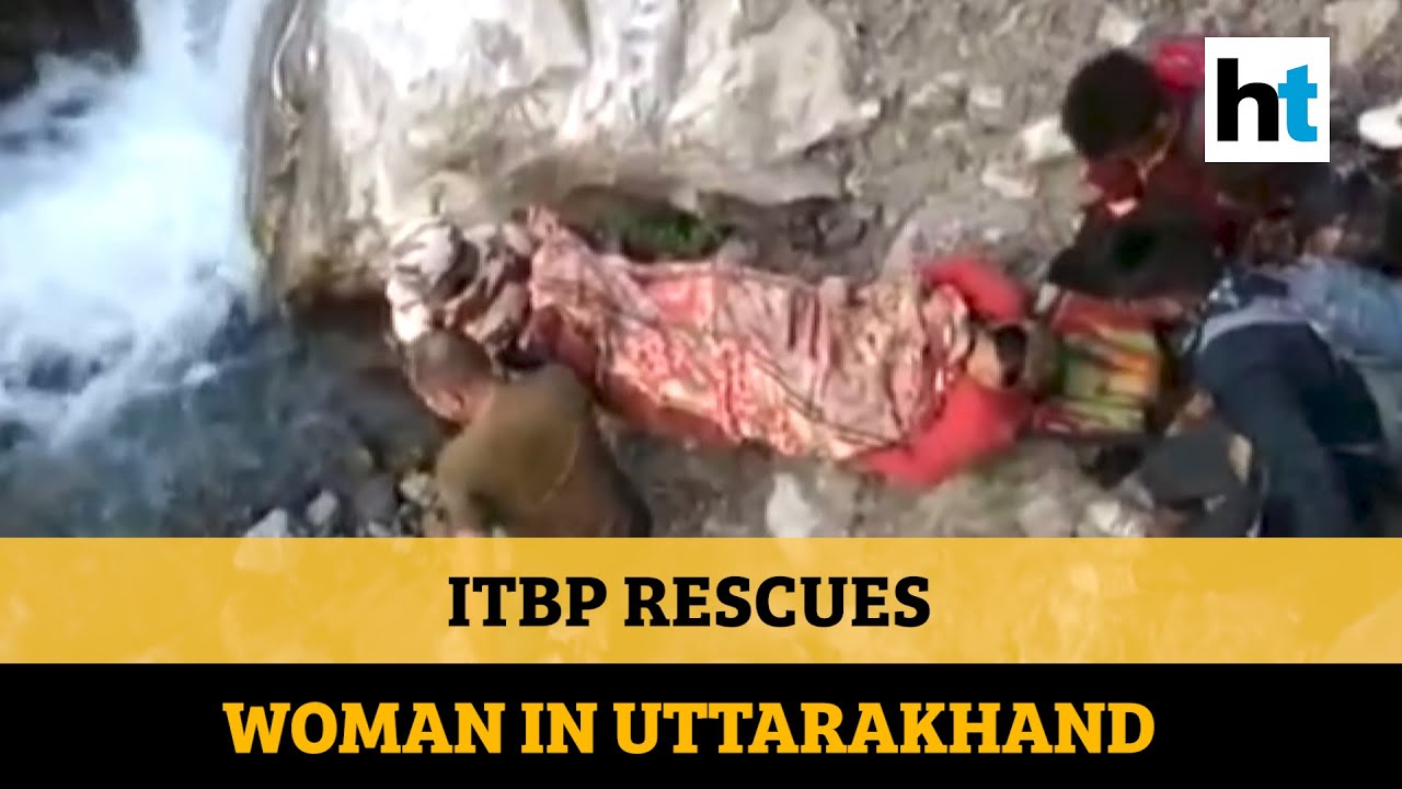 Watch: ITBP soldiers rescue woman in Uttarakhand, carry her on stretcher