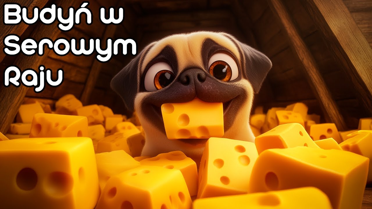 Mops Budyń w Serowym Raju 🧀 | Bajka do słuchania dla dzieci 🌙