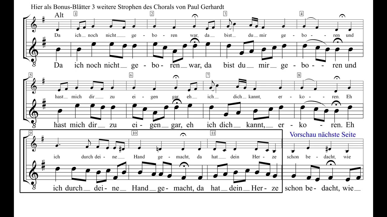 Weihnachtsoratorium 59 Ich steh an deiner Krippen hier - Tenor ab Takt 1 minus 3