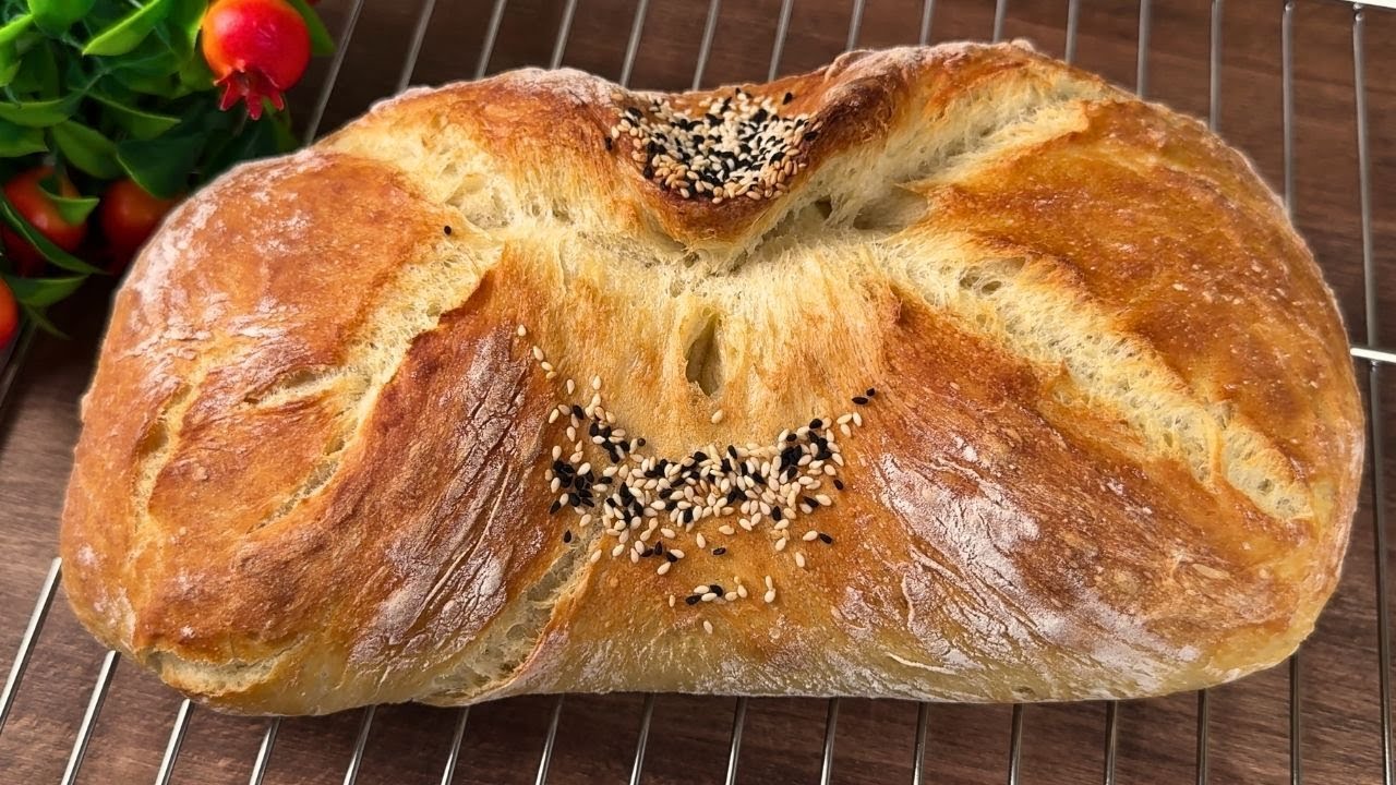 4 ингредиента! Самый простой хлеб без замеса, который я когда-либо готовила (бонус)