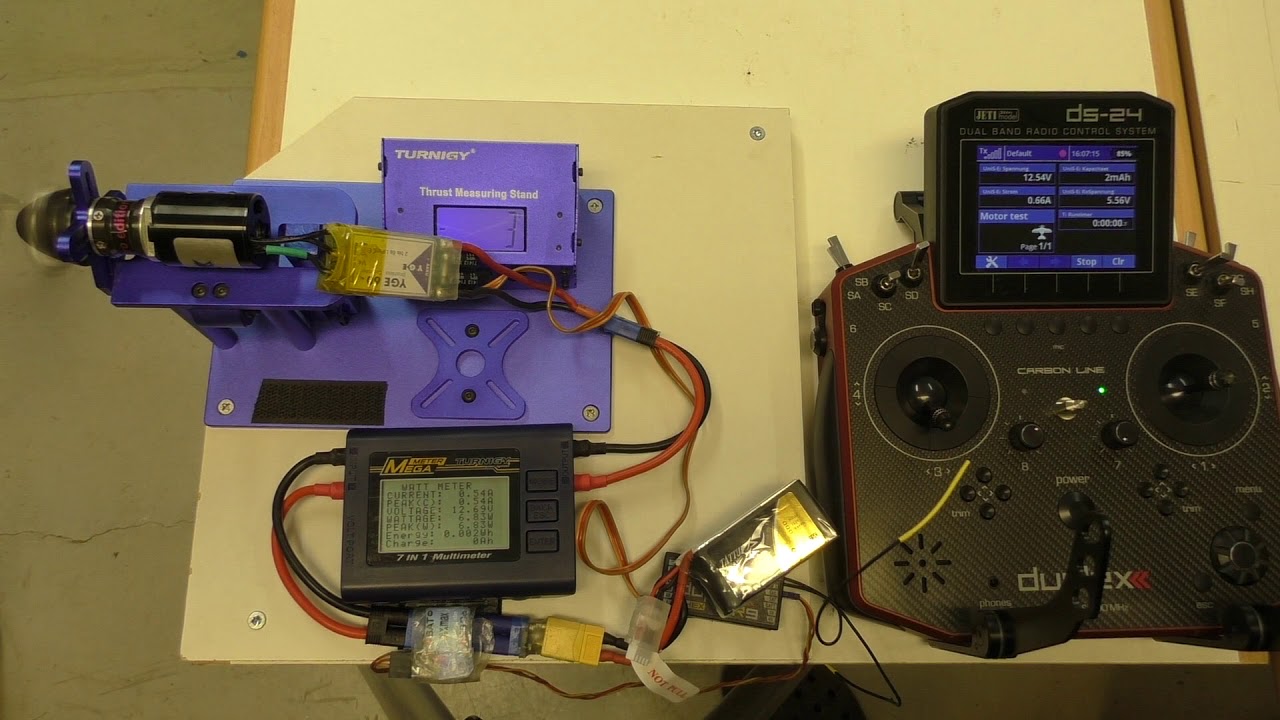F5J: Testing 3s and 4s lipos for power and thrust