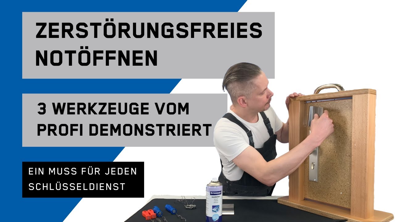 3 Wege eine Tür zerstörrungsfrei zu öffnen - Vom Profi erklärt und demonstriert in unter 10 Min.