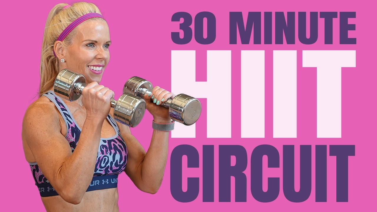 30 MINUTE HIIT CIRCUIT WITH WEIGHTS | Full Body Workout | High Impact Cardio | Ab Finisher