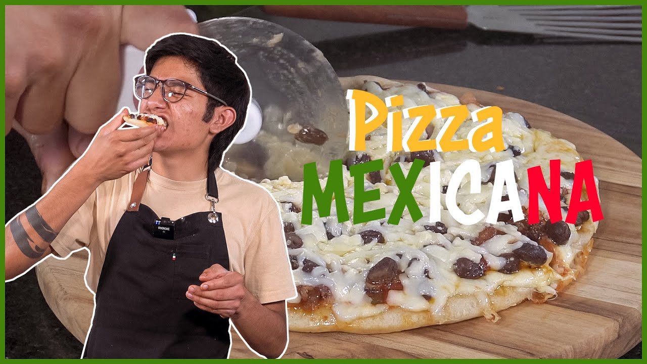 PIZZA MEXICANA CON FRIJOLES