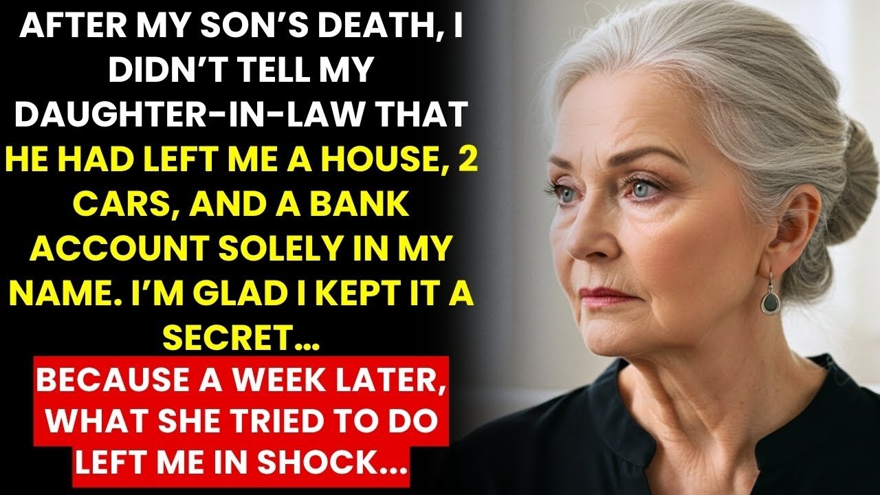 After My Son’s Death, I Didn’t Tell My Daughter In Law That He Had Left Me A House, 2 Cars, And