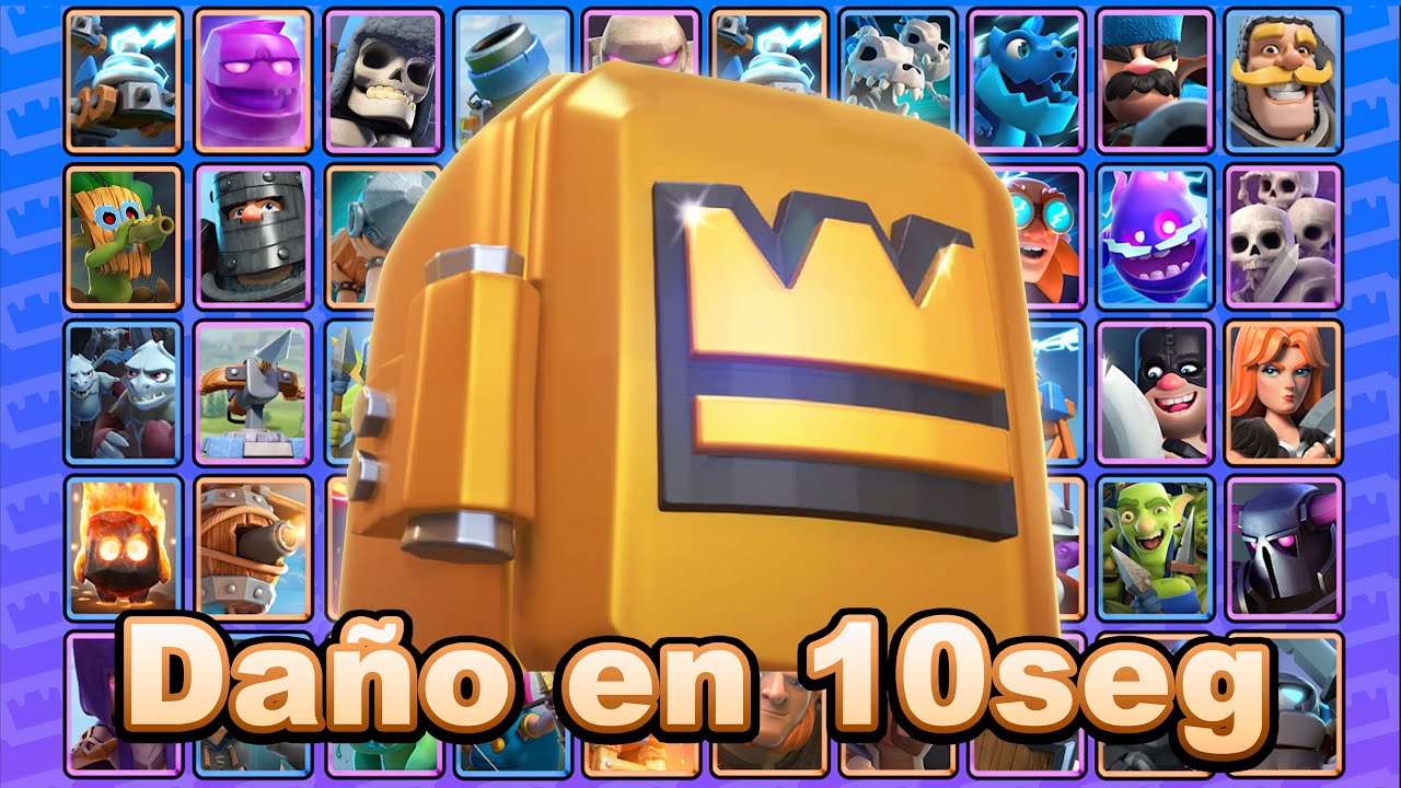 DAÑO en 10 SEGUNDOS | ¿Qué carta hace más daño en atraco? | Clash Royale