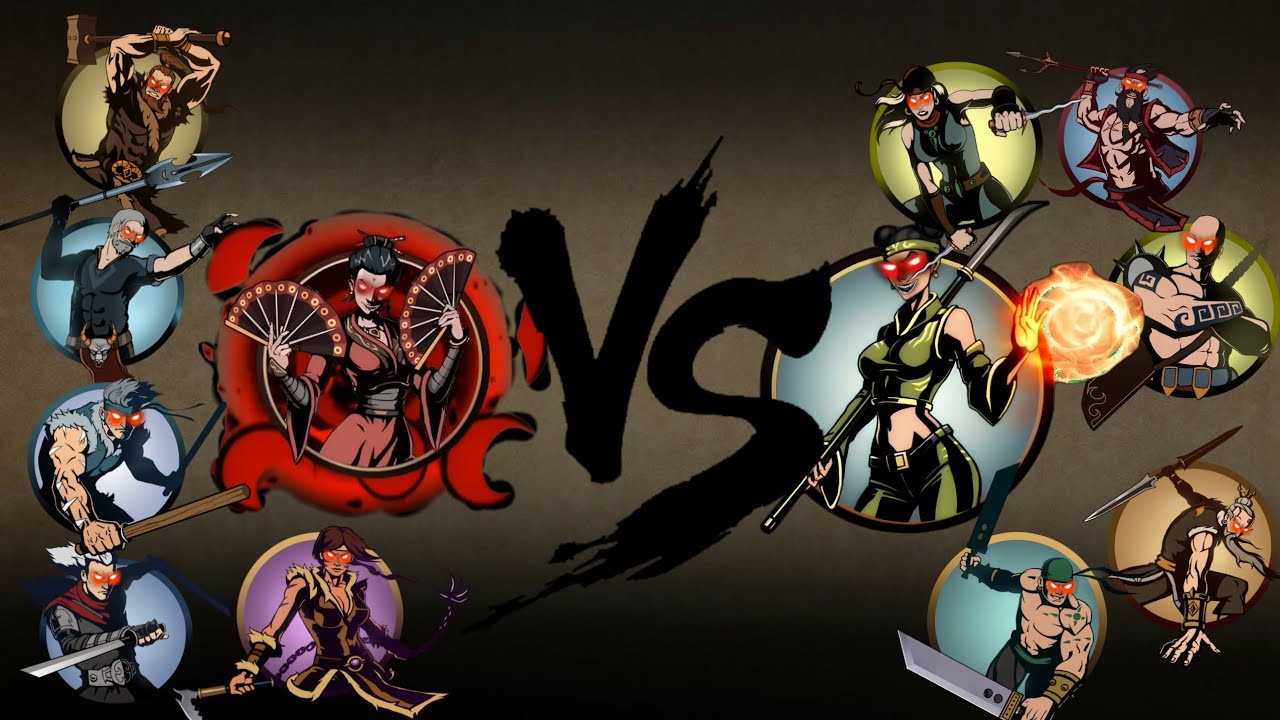 Legendary widow and Bodyguards VS Legendary Wasp and Bodyguards (Shadow fight 2)