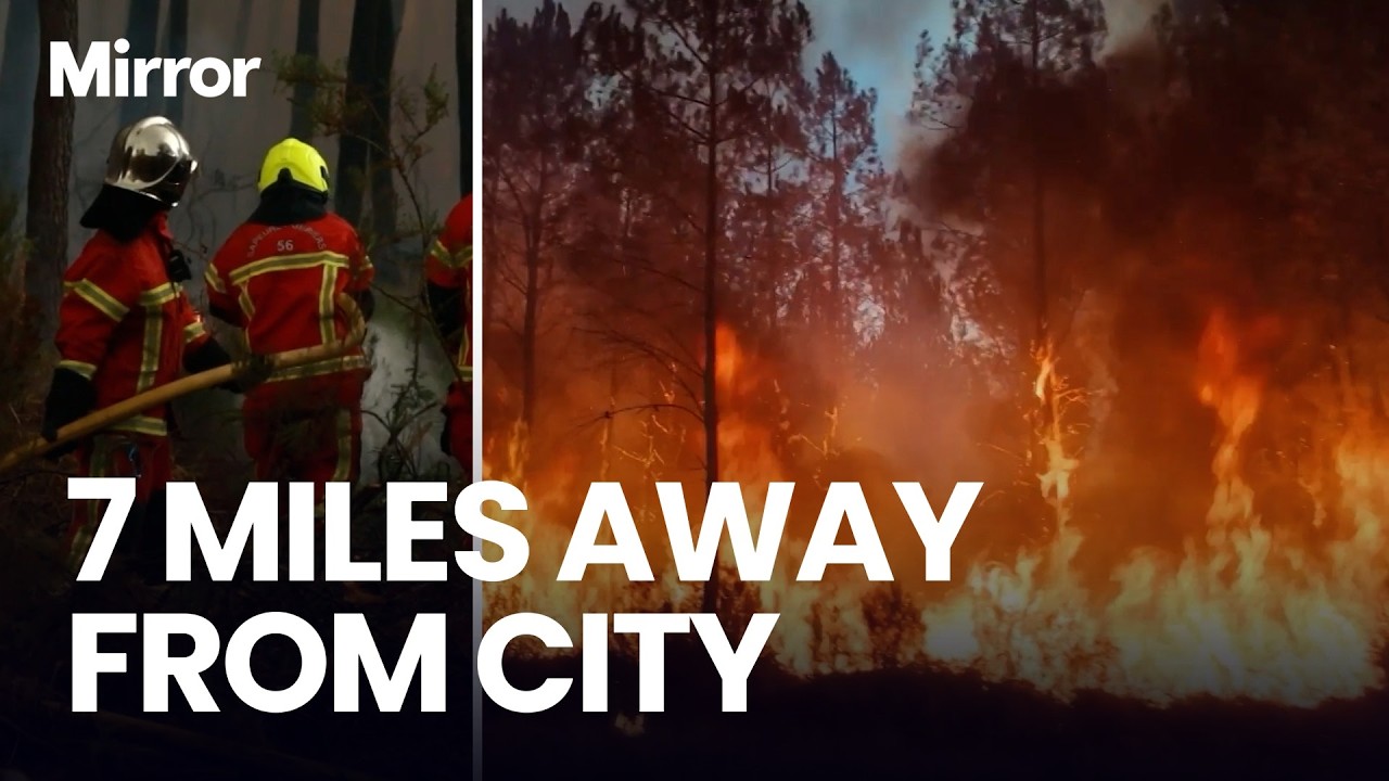 'Apocalyptic' wildfires only 7 MILES away from Bordeaux as Macron holds CRISIS TALKS for city