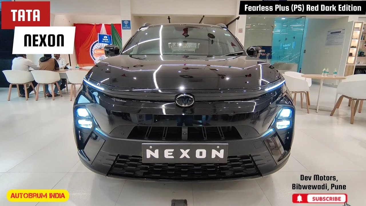 All New Tata Nexon 😍 Fearless Plus (PS) Red Dark Edition | 1.2L6MT | Features, Specs & Prices 💫 