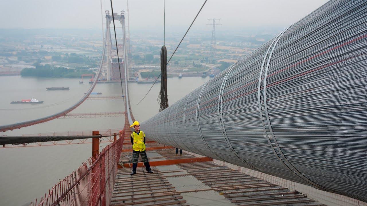 Construção da 4º Maior Ponte Suspensa do Mundo