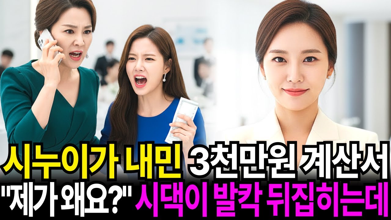시어머니 호출로 끌려간 연회장, 시누이가 내민 3천만원의 계산서. 나는 웃으며 
