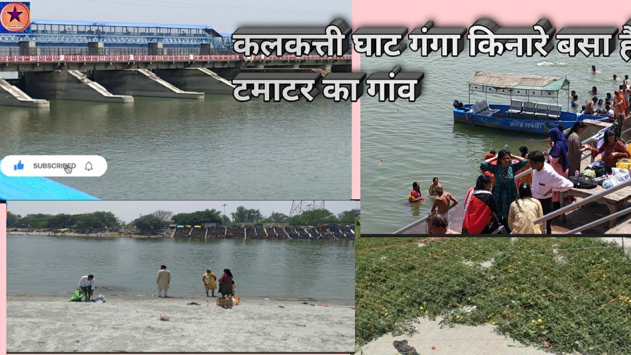 kalkatti गंगा घाट पर बहुत ही खूबसूरत नजारा/गंगा किनारे टमाटर की खेती/ Ganga ghat voting ride