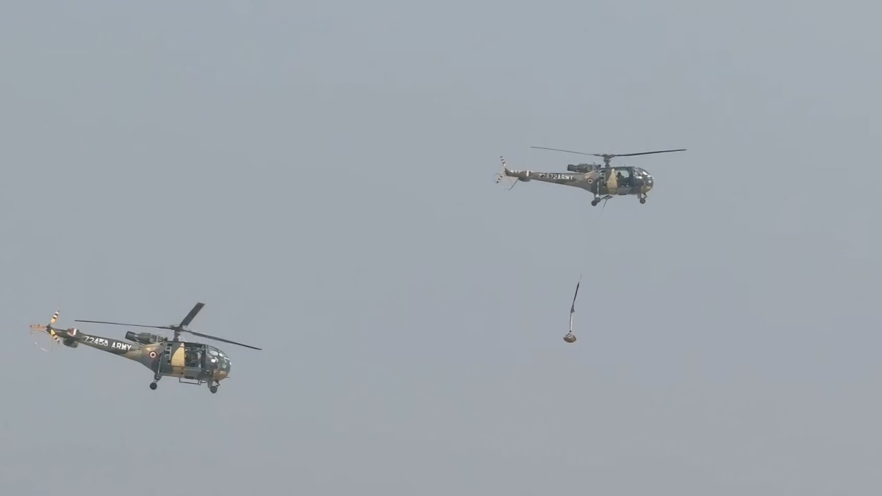 HAL CHETAK Helicopter during Exercise Ram Prahar 2025