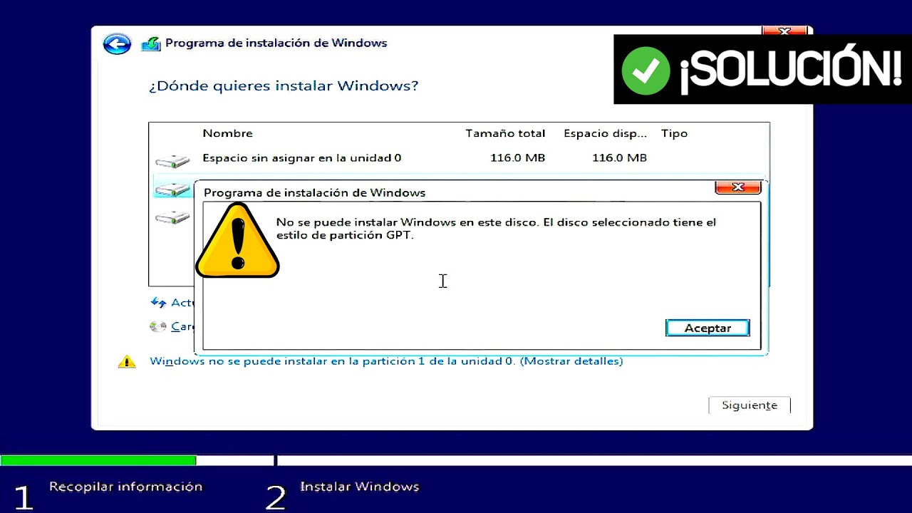Borrar Formato GPT ✅ No se puede instalar Windows en este disco. Tiene el estilo de partición GPT