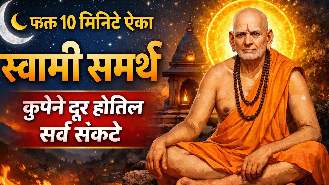 🌙 फक्त 10 मिनिटे ऐका | Swami Samarth कृपेने दूर होतील सर्व संकटे