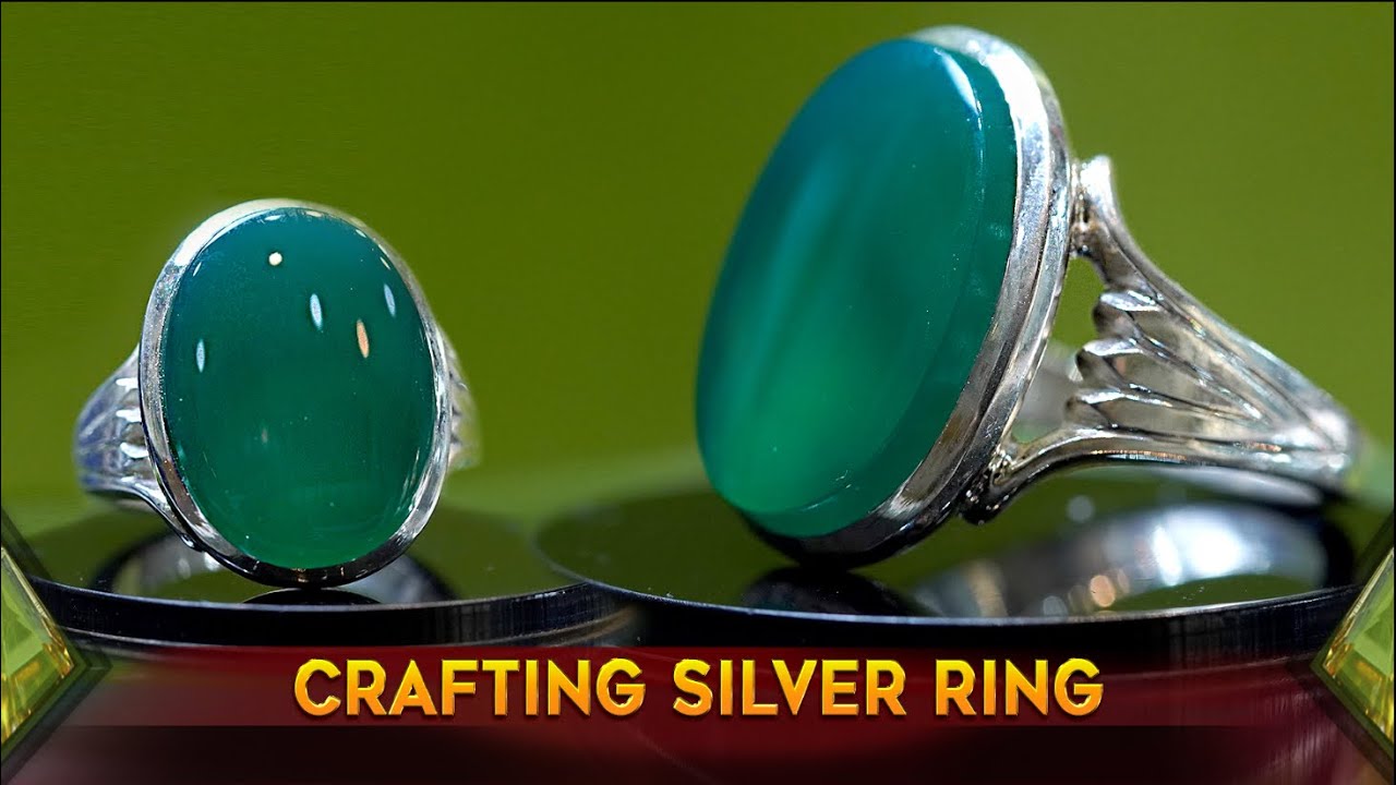 Forging a Safavi-Style Silver Ring with Green Agate | Ancient Persian Jewelry Techniques