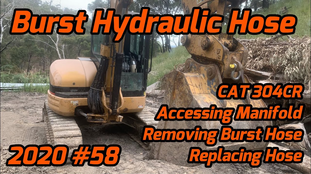 Cat304 Excavator Burst Hose Repair - 2020 #58