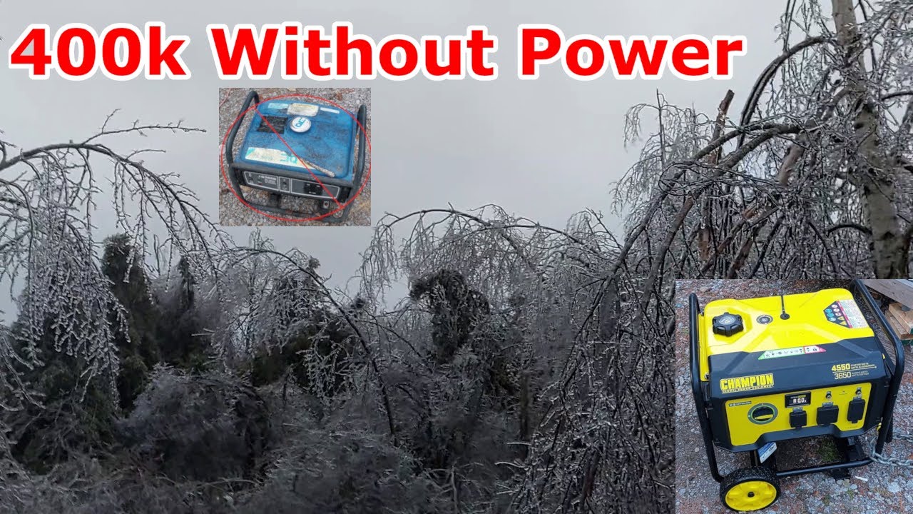 My Generator Failed During a Bad Ice Storm. Bought a new Champion 4550W. 400k Without Power