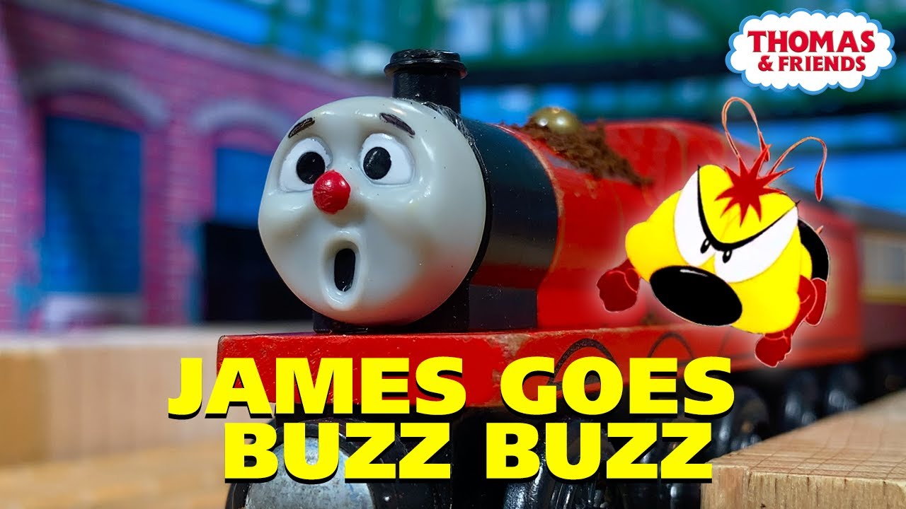 Джеймс идет Buzz Buzz (Ремейк деревянной железной дороги)
