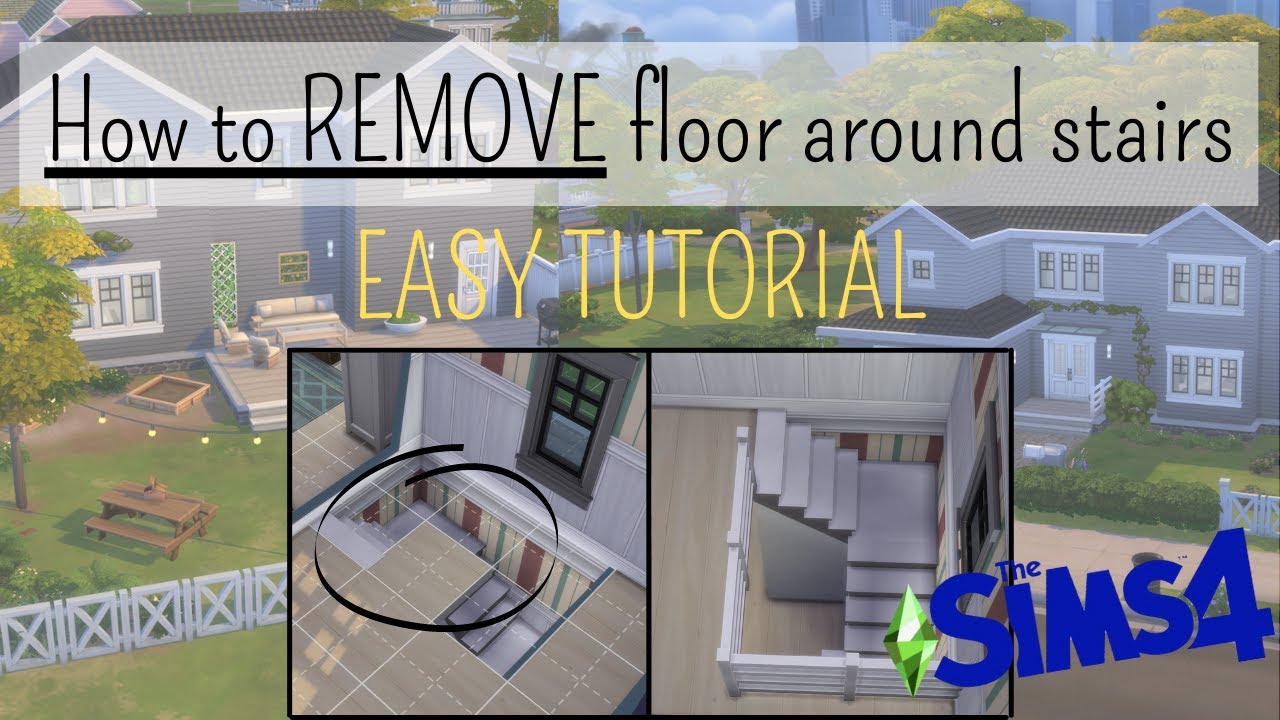 The sims 4 | HOW TO REMOVE floor around stairs | easy tutorial