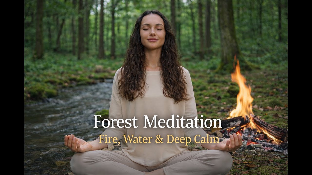 Forest Meditation. Fire, Water & Deep Calm #forestmeditation
