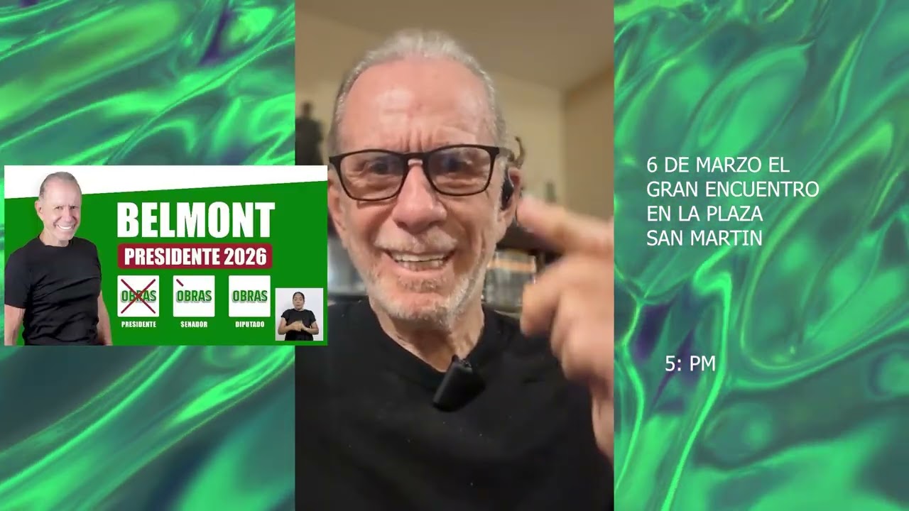 RICARDO BELMONT EL 6 DE MARZO ESTARÁ EN LA PLAZA SAN MARTIN EN EL GRAN ENCUENTRO CON EL PERÚ