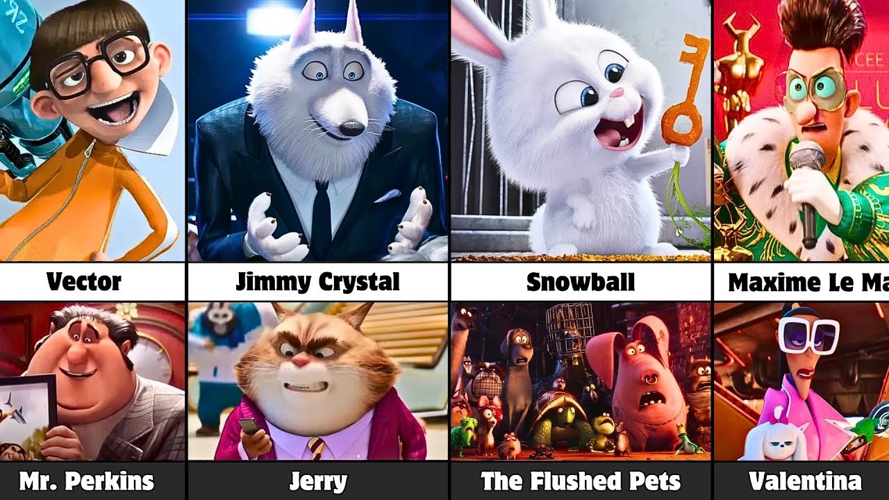 Illumination Villains and Their Sidekicks