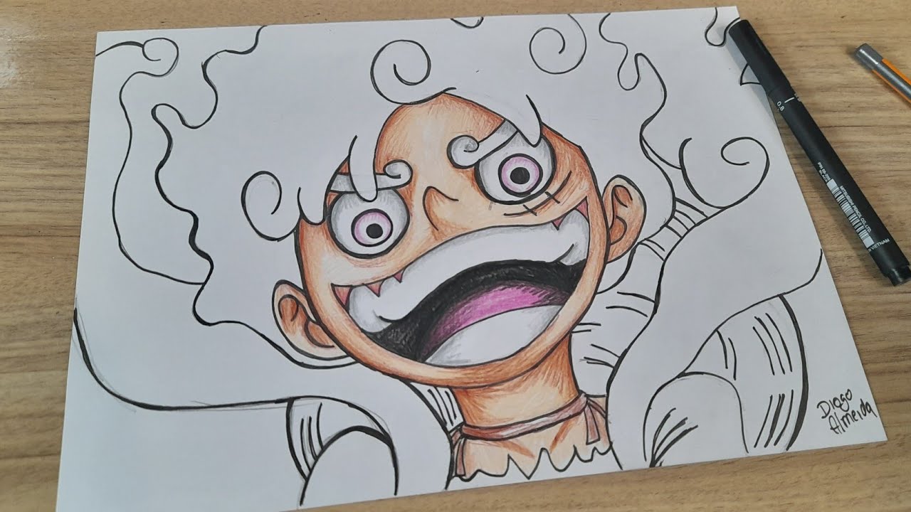 COMO DESENHAR o LUFFY GEAR 5 do ANIME ONE PIECE