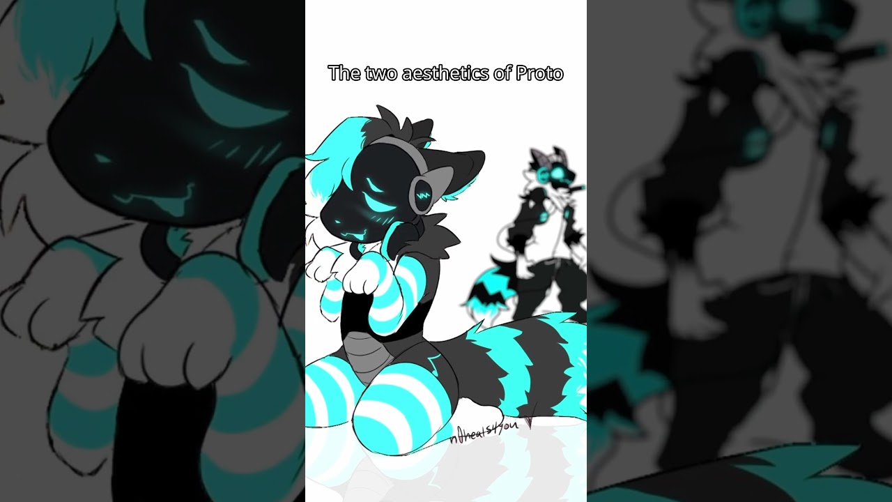 ✨The two aesthetics of Proto #cherryblossomicetea #kawaii #cutecore #kawaiicore #protogen