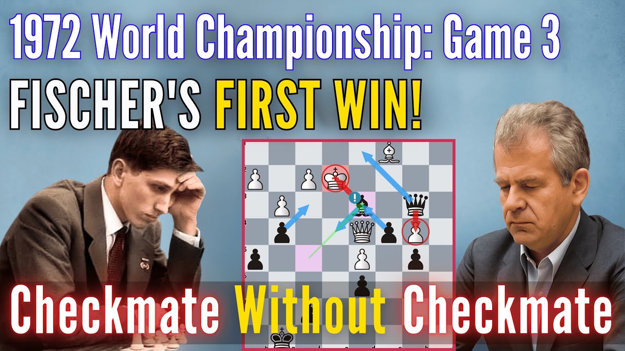 Fischer’s Quiet Mastery: Crushing Spassky’s Queen in Game 3 Reykjavik World Championship 1972