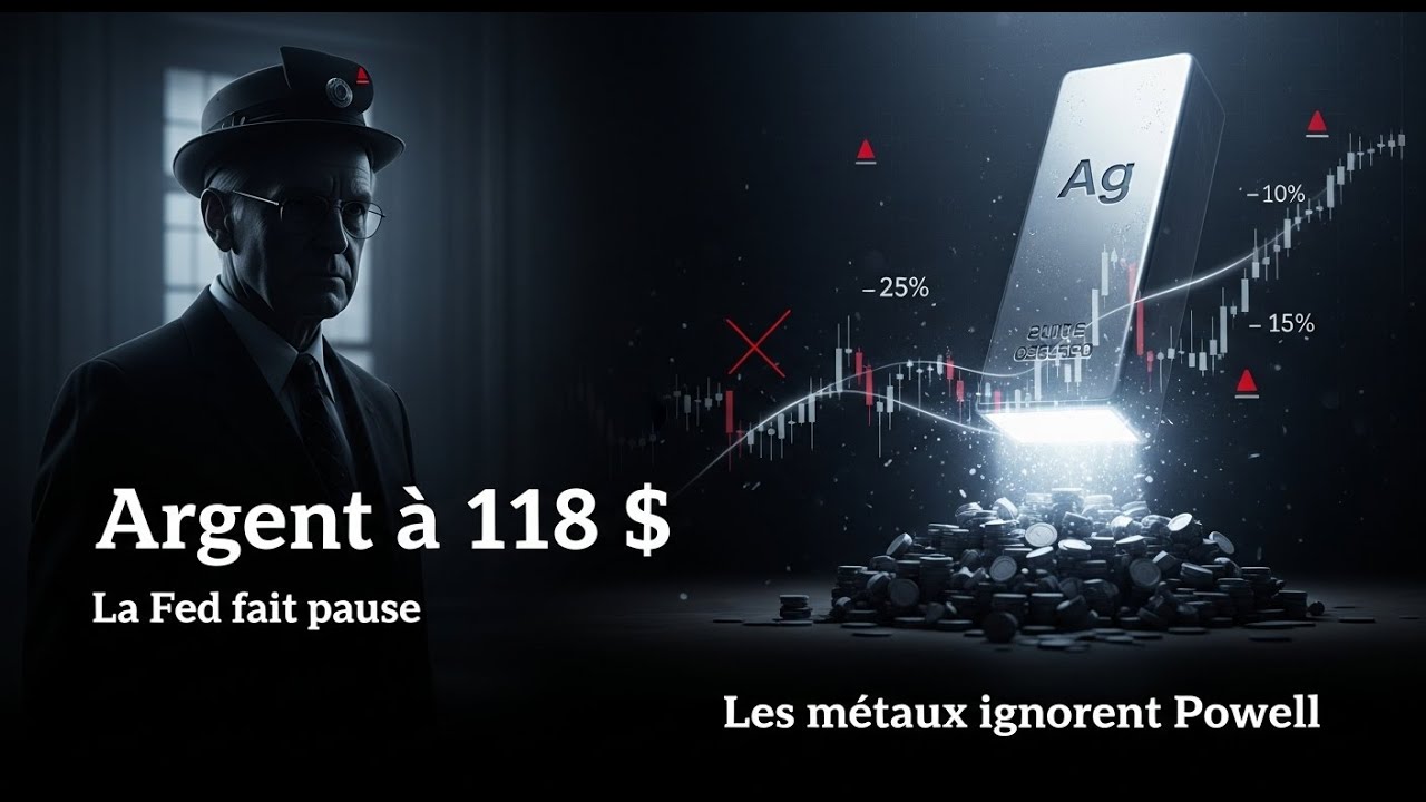 Argent à 118 $ malgré la Fed : pourquoi les métaux ignorent Powell