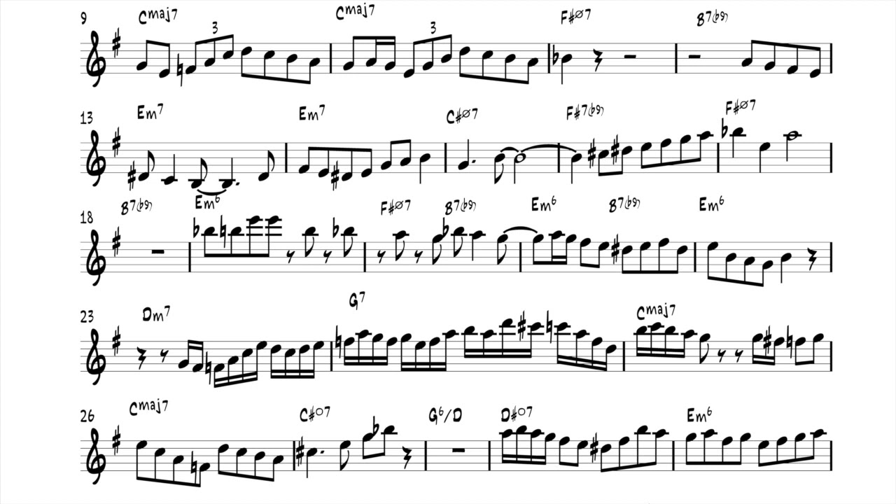 Art Pepper Quartet - You'd Be So Nice to Come Home To (Transcription)