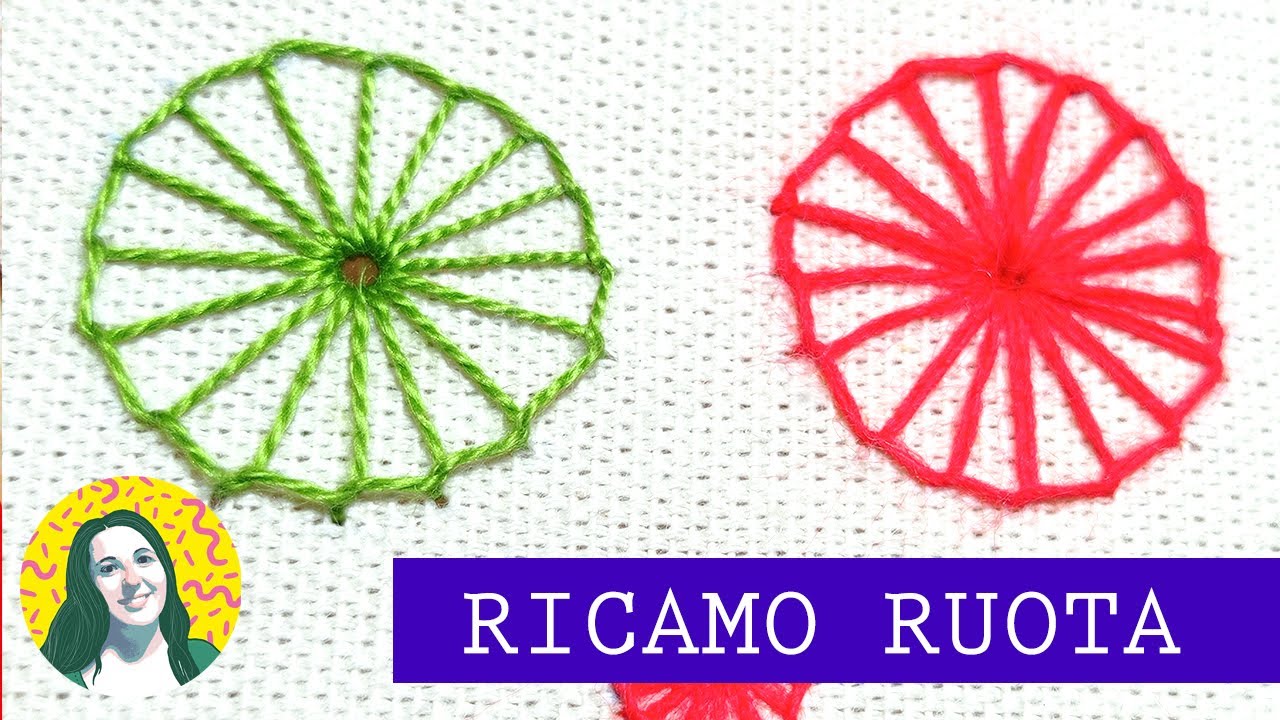 Ruota a punto festone, RICAMO A MANO