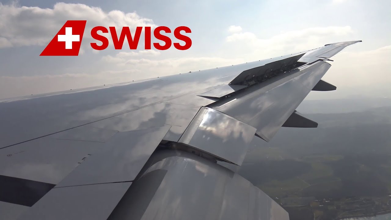 Onboard Swiss Boeing 777-300ER || HB-JNA || Landing at Zurich Airport