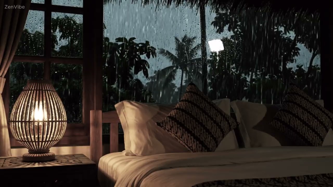 Rain Sounds ASMR - Heavy Rain on Window - 65 Minute Rain Sounds for Sleep, ADHD, Fall Asleep Fast