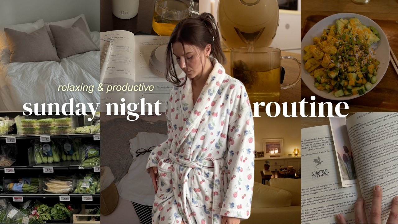 sunday night reset routine | how I prepare for a productive week: cleaning & cozy self-care vlog