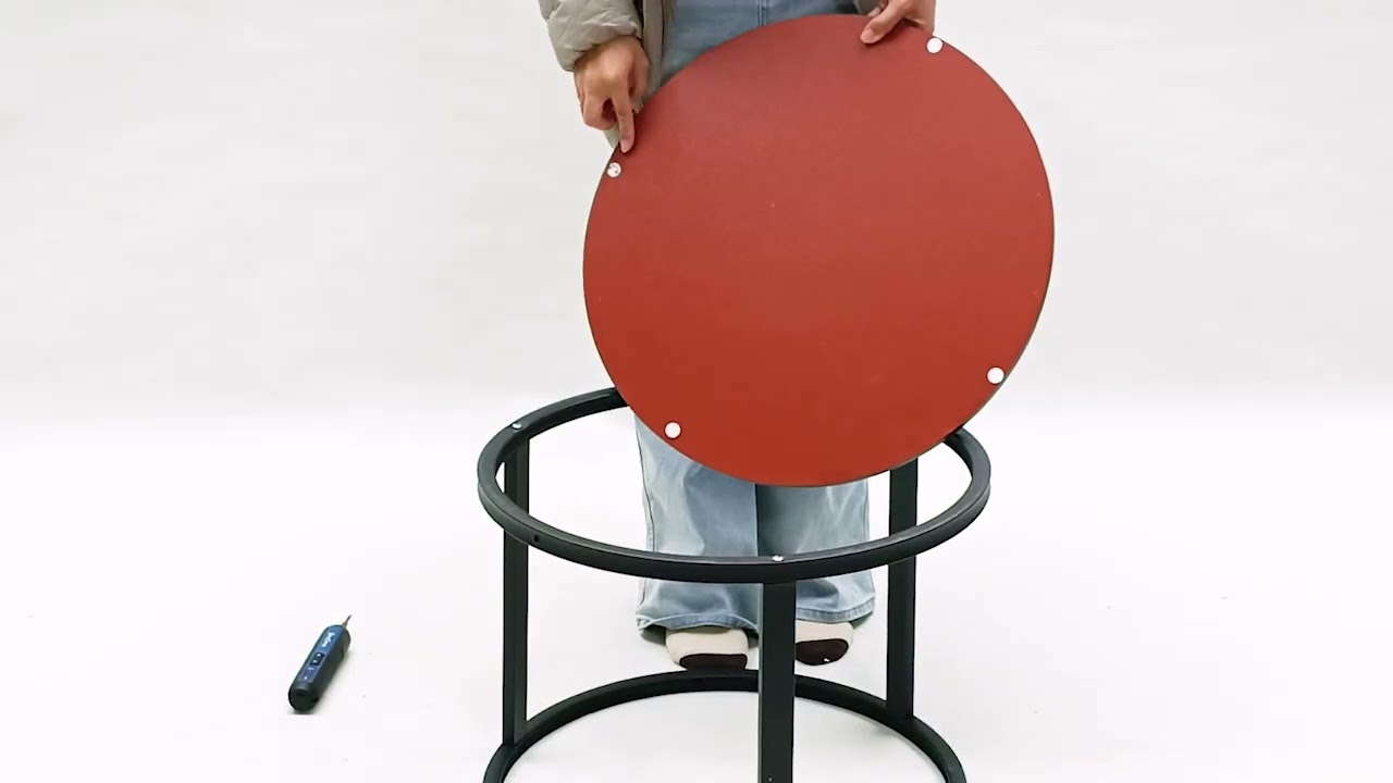 Set of 2 Nesting Coffee Tables Modern Round Side Tables for Living Room Bedroom