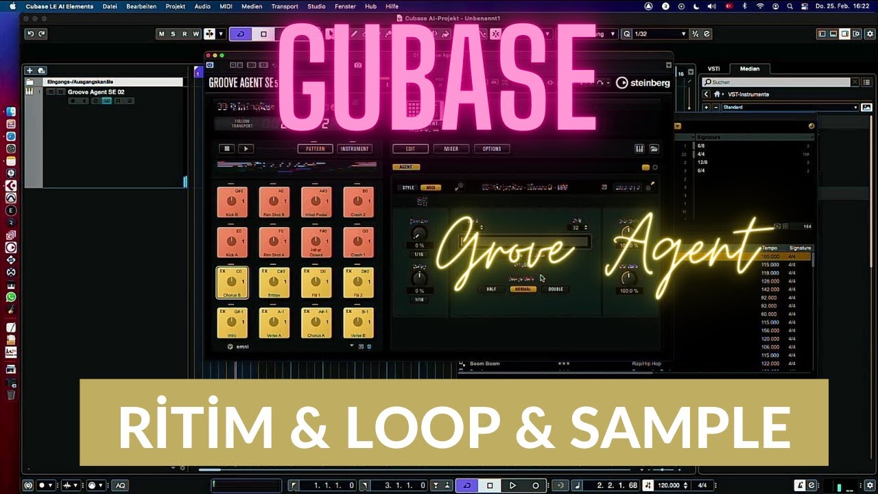 Cubase ile ritim sample ve loop
