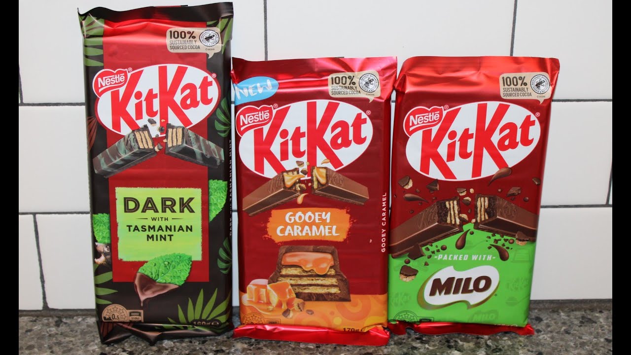 Nestle Kit Kat: Dark with Tasmanian Mint, Gooey Caramel & Milo Review